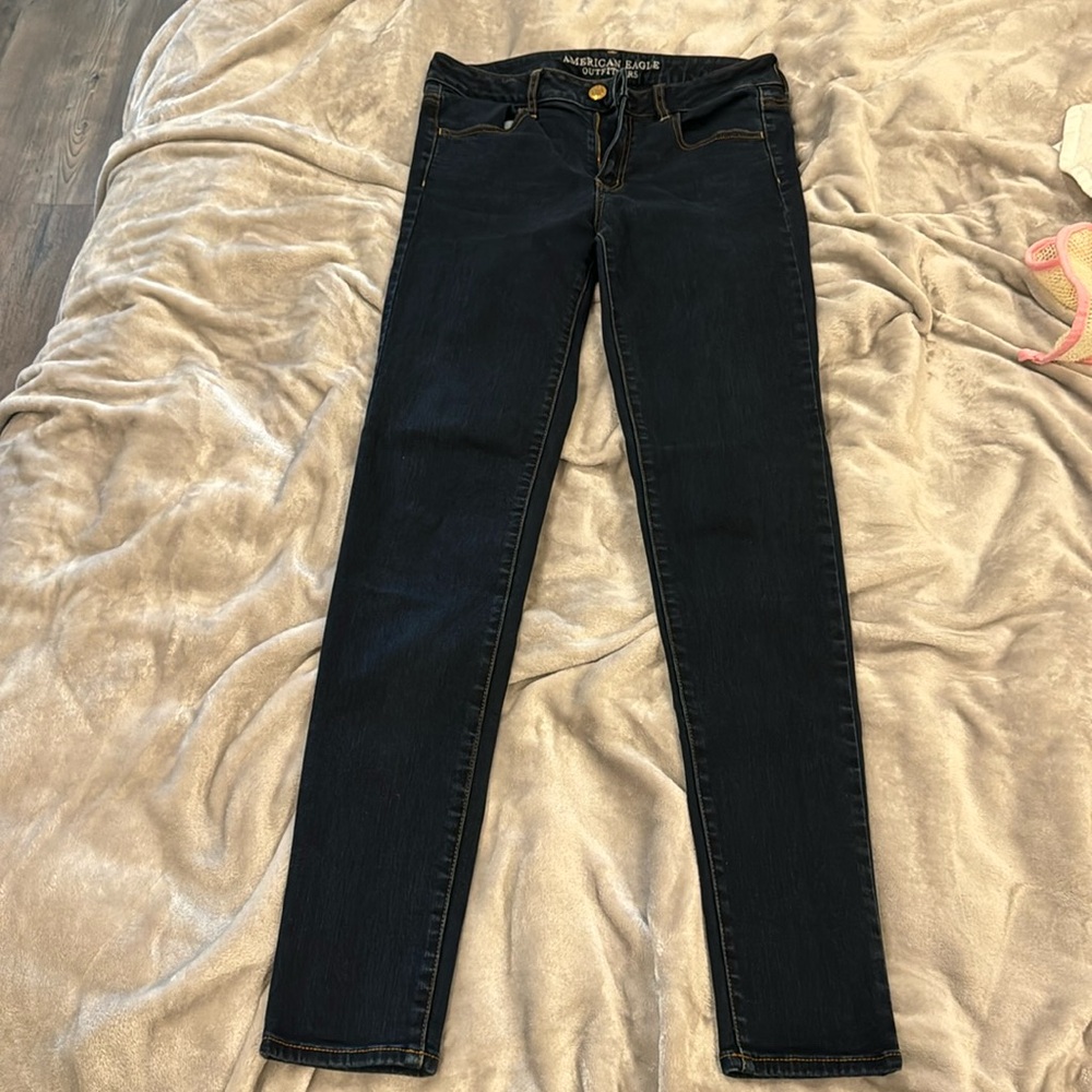 Dark wash jeggings x-long